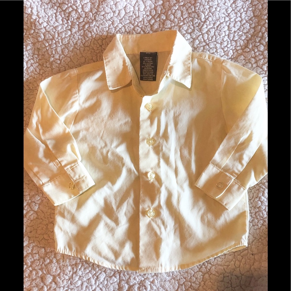 Pale Yellow Button Down 24M shirt BOY